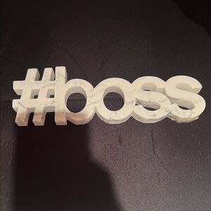 Marble Hashtag Boss Decor